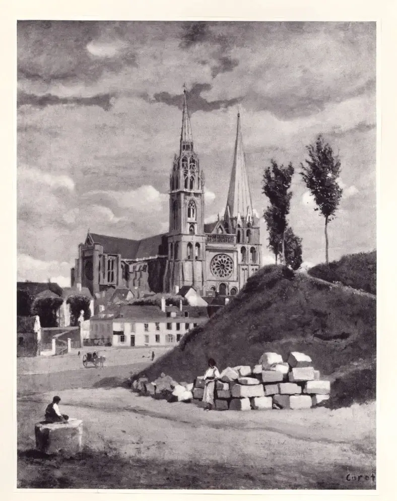 Held , Corot, Jean Baptiste Camille - sec. XIX - Cattedrale di Chartres