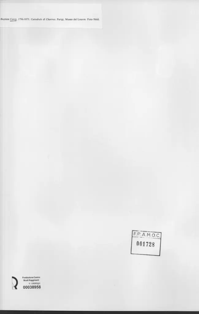 Held , Corot, Jean Baptiste Camille - sec. XIX - Cattedrale di Chartres , retro