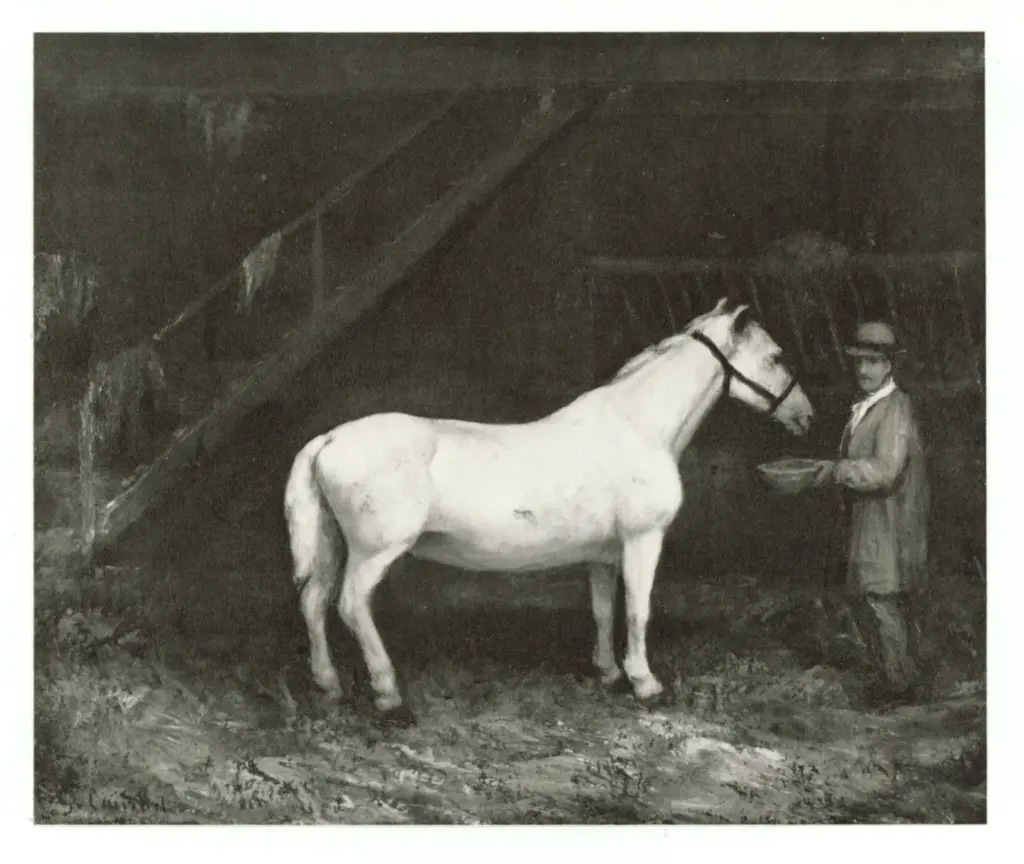 Anonimo , Courbet, Gustave - sec. XIX - A Horse in a Stable , fronte