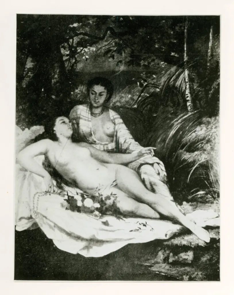 Anonimo , Courbet, Gustave; Hanoteau, Hector - e collaboratori - sec. XIX - Les baigneuses , fronte