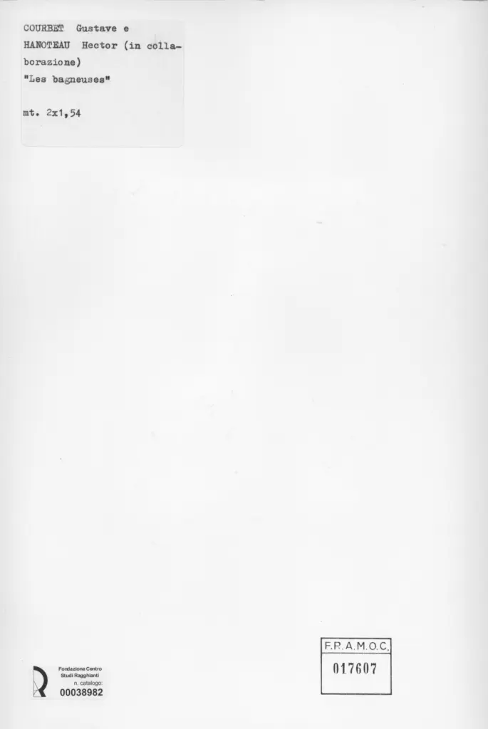 Anonimo , Courbet, Gustave; Hanoteau, Hector - e collaboratori - sec. XIX - Les baigneuses , retro