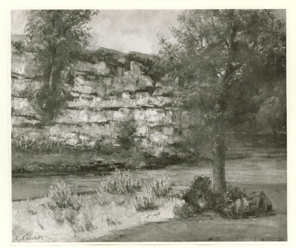 Anonimo , Courbet, Gustave - sec. XIX - Les Rochers D'Ornans , fronte