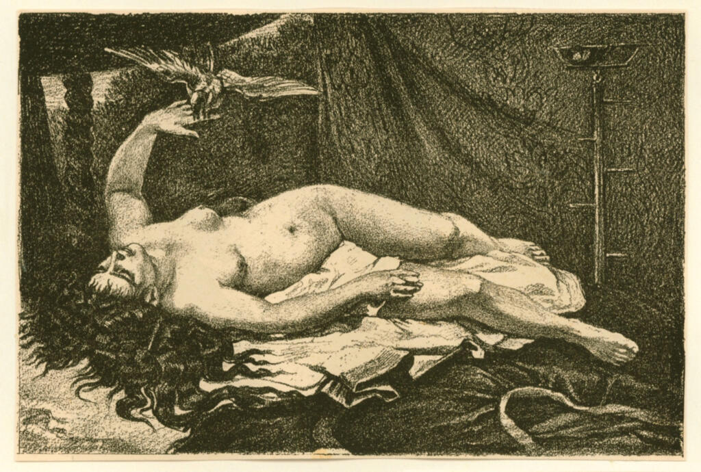 Courbet, Gustave , - Donna stesa