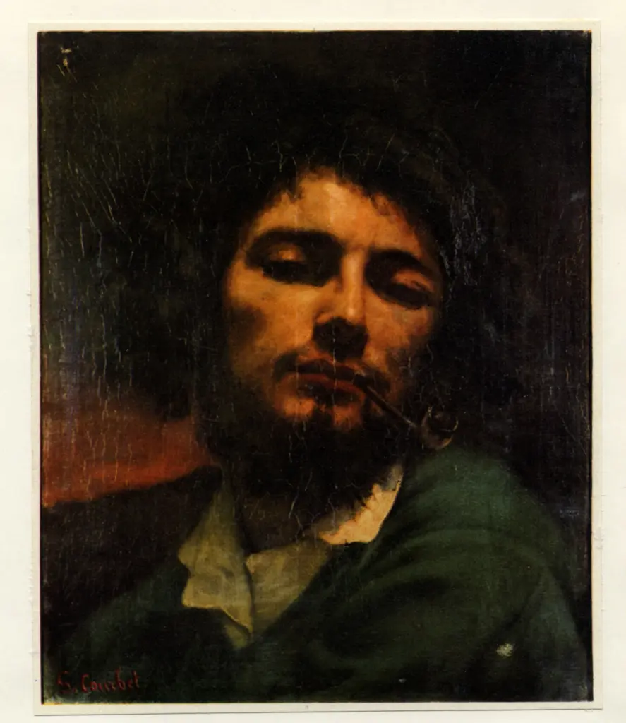 Anonimo , Courbet, Gustave - sec. XIX - Autoritratto con pipa di coccio , fronte