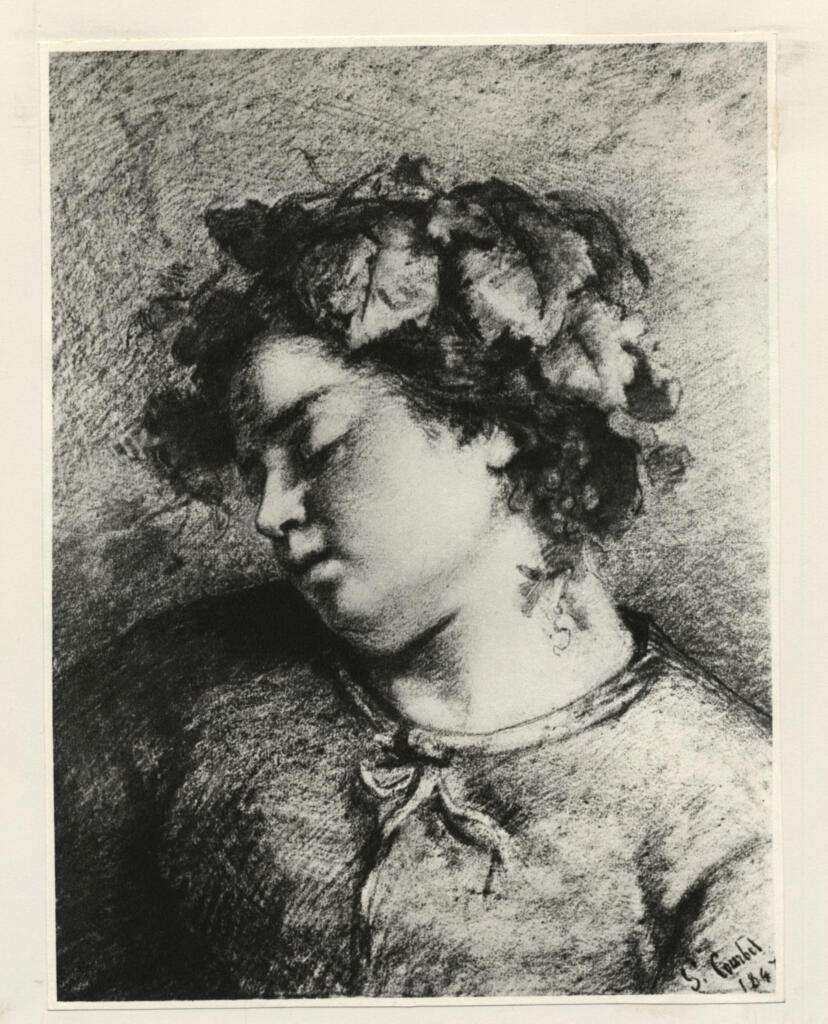 Anonimo , Courbet, Gustave - sec. XIX - Bacchante endormie , fronte