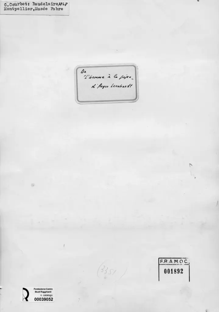 Anonimo , Courbet, Gustave - sec. XIX - Baudelaire , retro