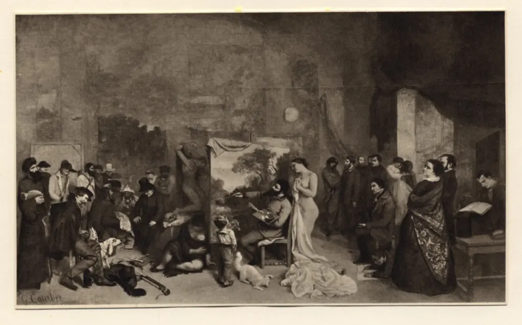 Anonimo , Courbet, Gustave - sec. XIX - L'atelier , fronte