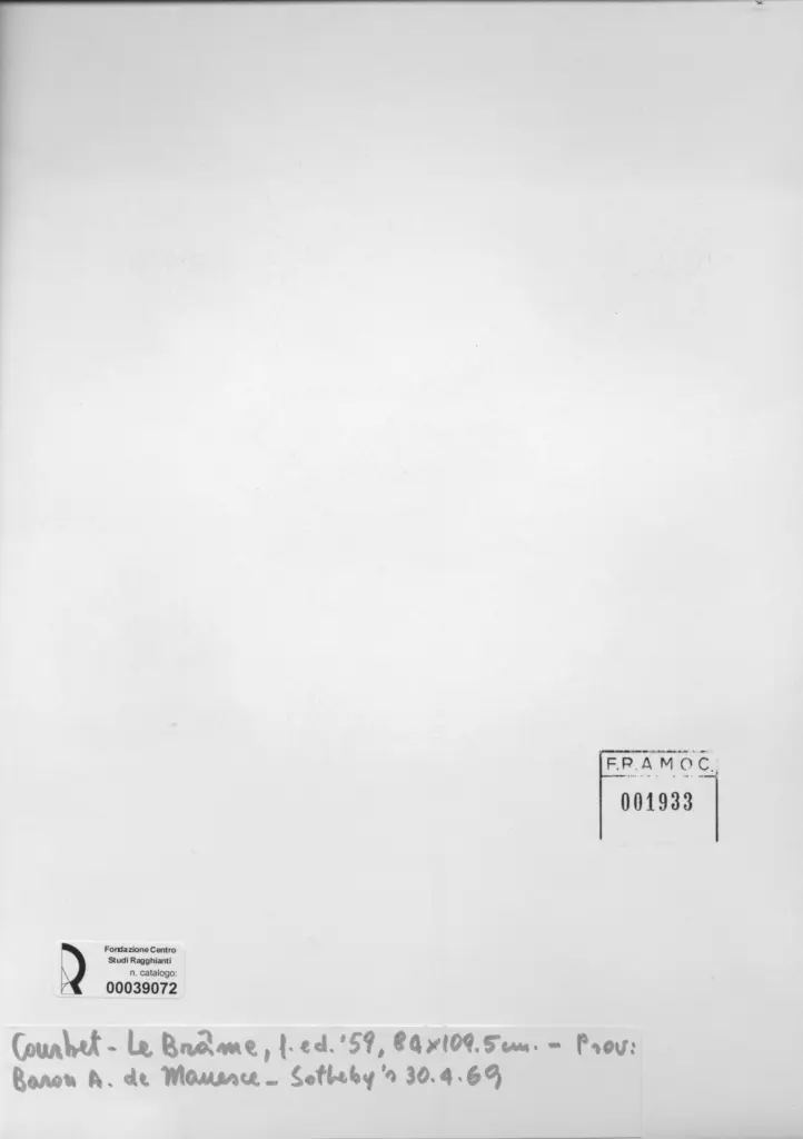 Anonimo , Courbet, Gustave - sec. XIX - Le Br&acirc;me , retro