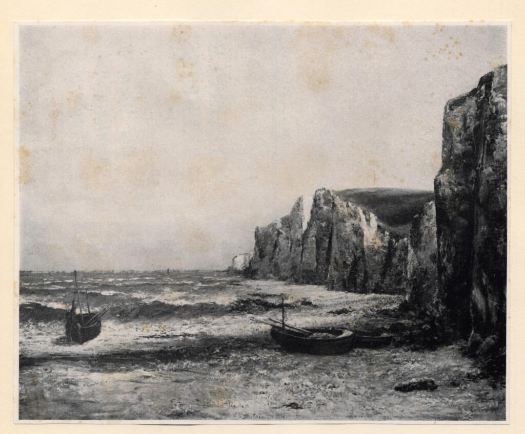 Anonimo , Courbet, Gustave - sec. XIX - Les Rochers, Etretat , fronte