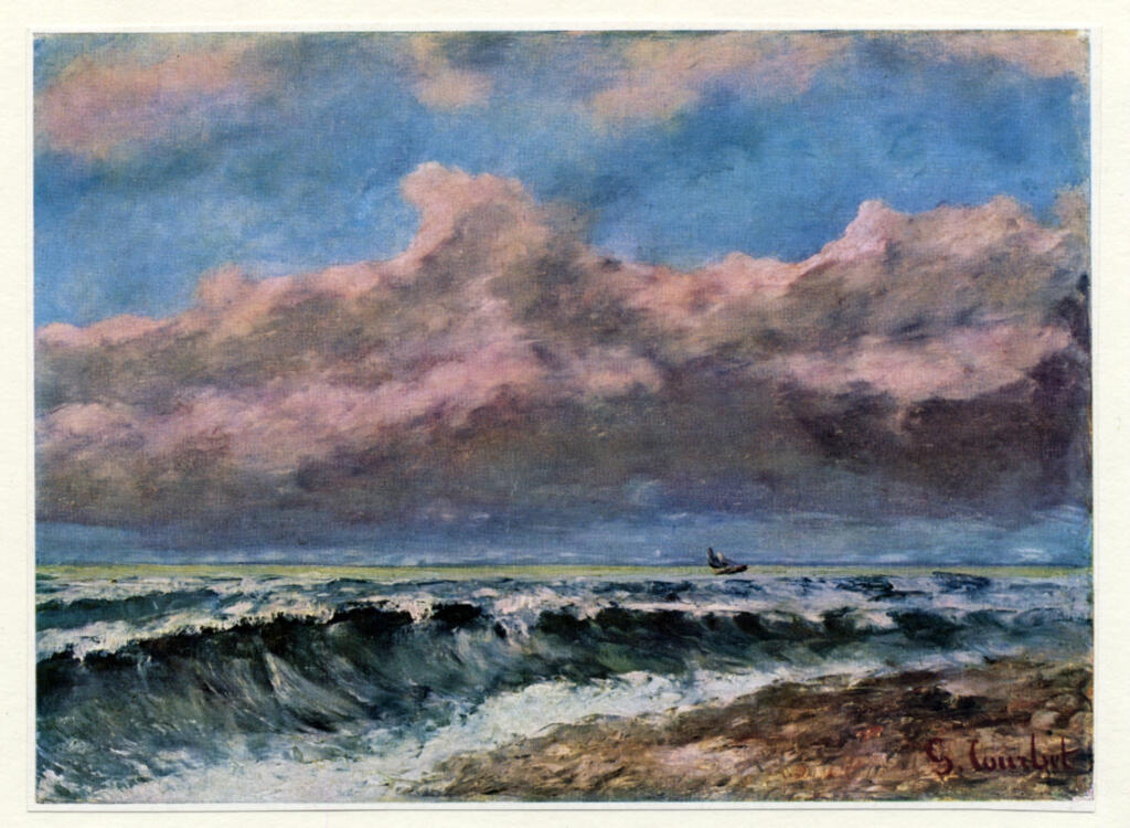 Anonimo , Courbet, Gustave - sec. XIX - Marine, Envirous de Deauville , fronte