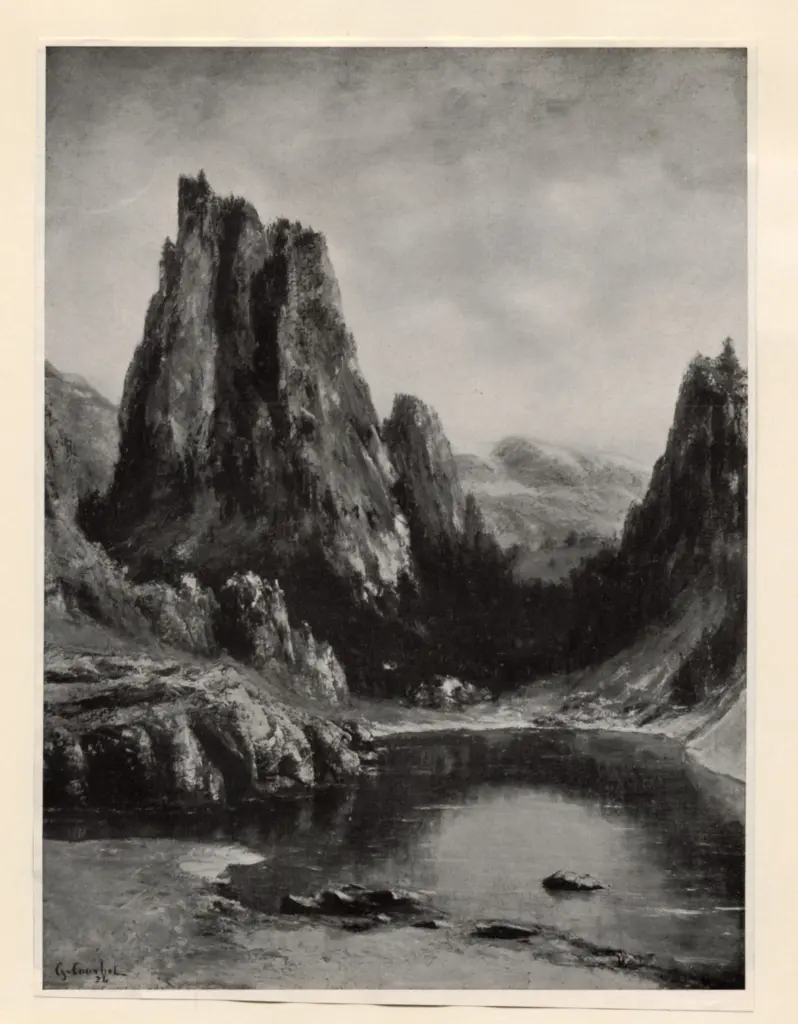 Anonimo , Courbet, Gustave - sec. XIX - Hochgebirgssee , fronte