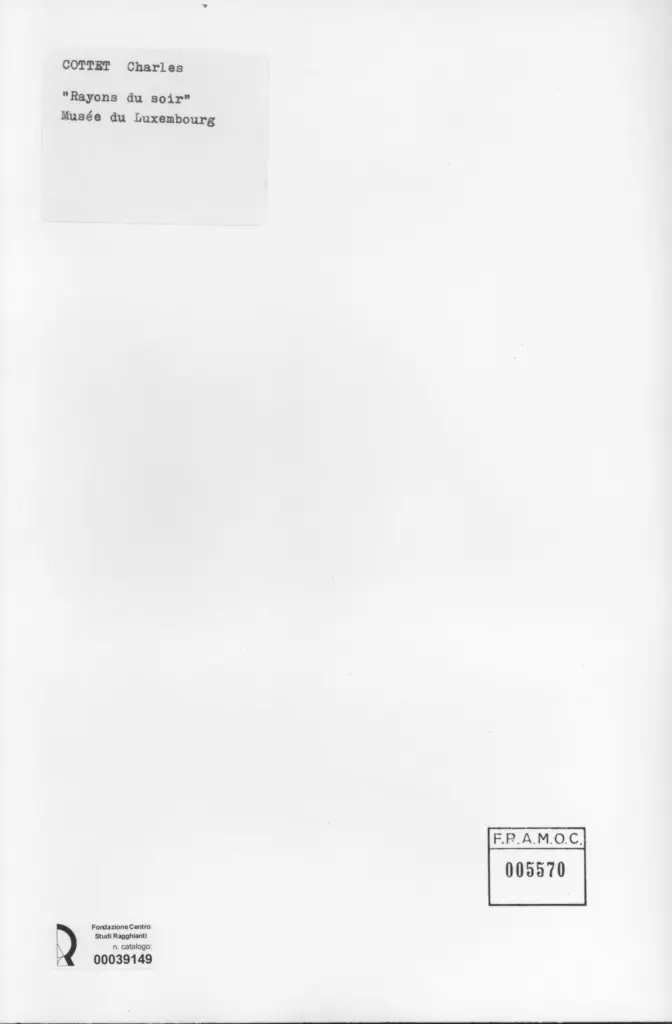 Anonimo , Collet, Charles - sec. XIX - Rayons du soir , retro