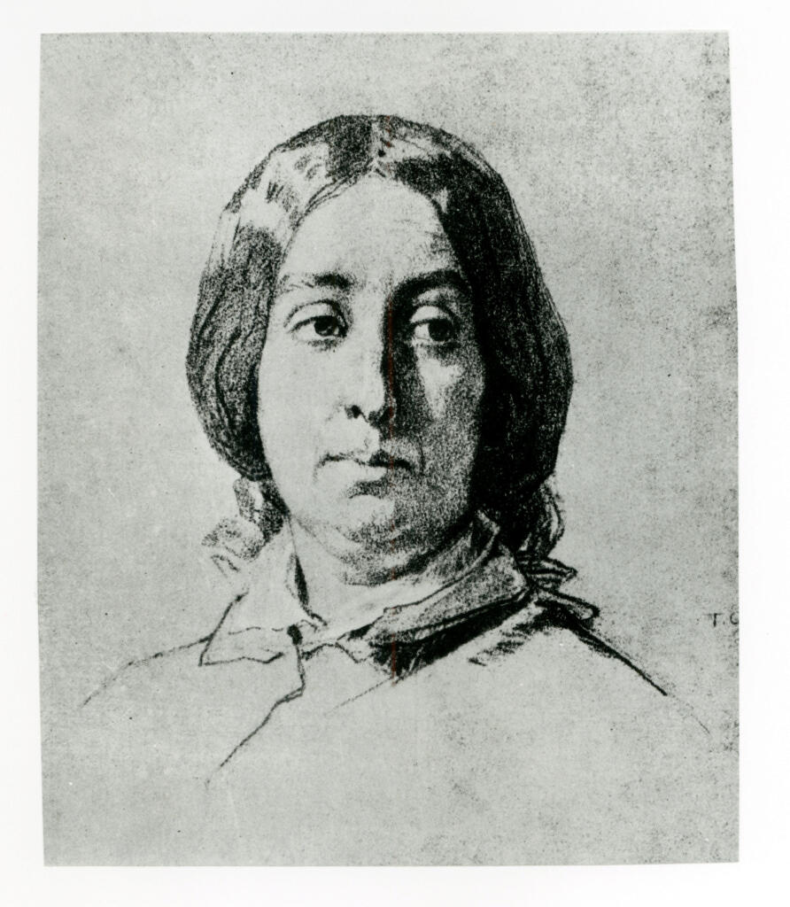 Anonimo , Couture, Thomas - sec. XIX - Ritratto di Georges Sand , fronte