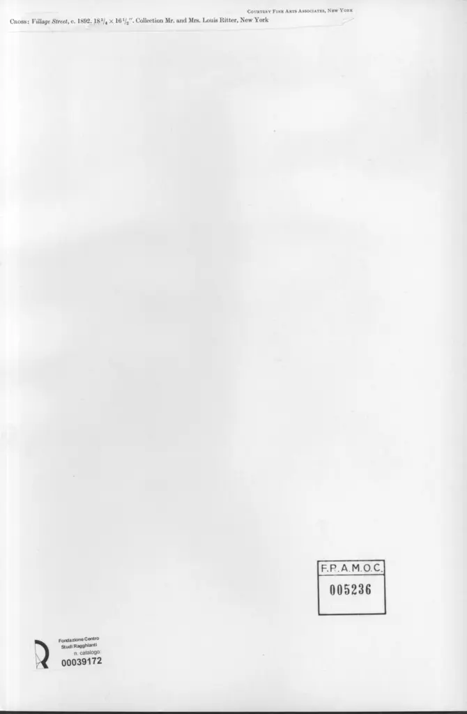 Anonimo , Cross, Henri Edmond - sec. XIX - Village street , retro