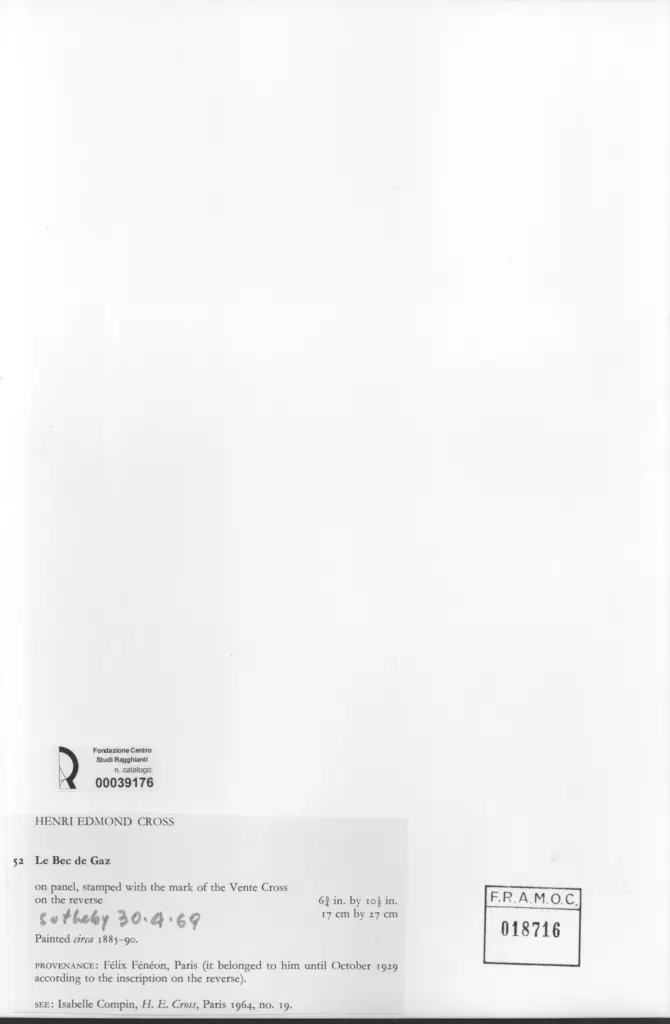 Anonimo , Cross, Henri Edmond - sec. XIX - Le Bec de Gaz , retro