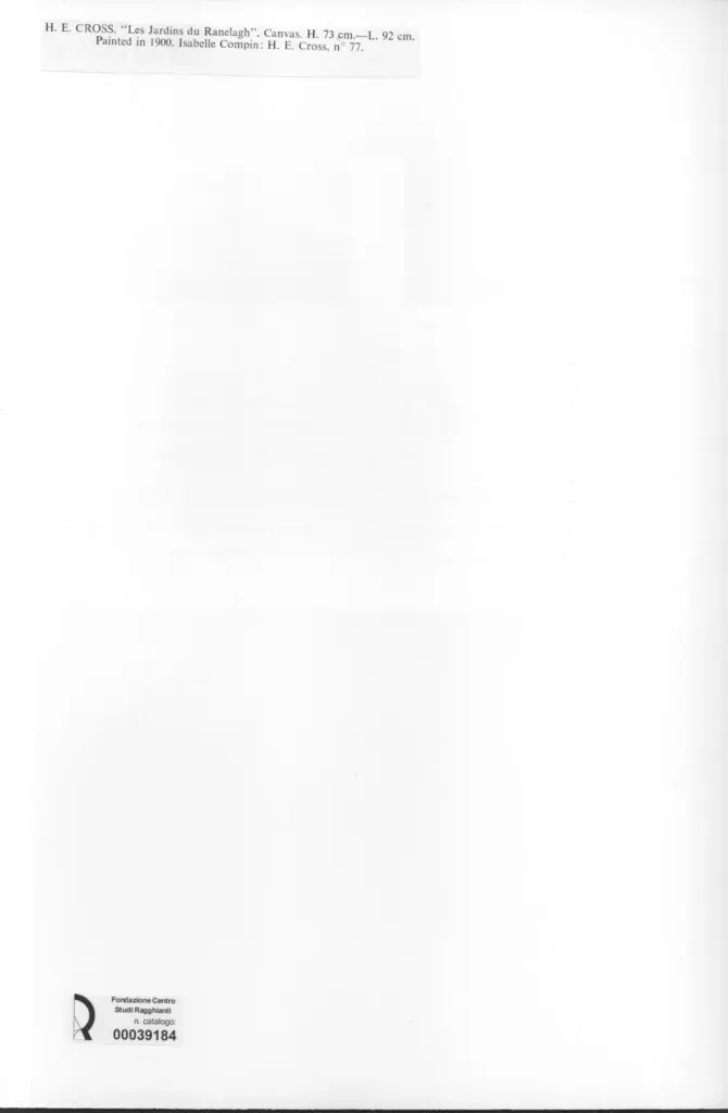 Anonimo , Cross, Henri Edmond - sec. XX - Les Jardins du Lanelagh , retro