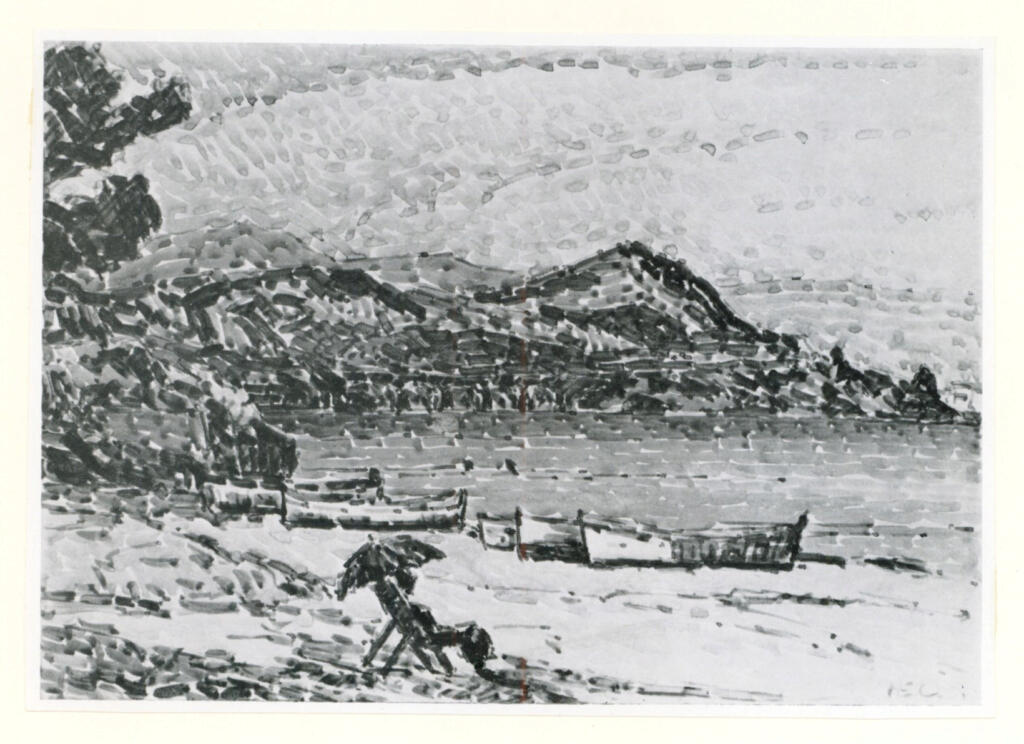 Anonimo , Cross, Henri Edmond - sec. XIX - Sous l'omprelle; la Côte d'Azur