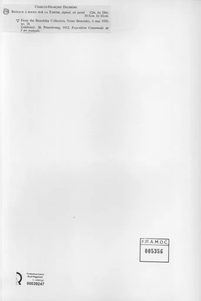 Anonimo , Daubigny, Charles Fran&ccedil;ois - sec. XIX - Bateaux &agrave; roues sur la Tamise , retro