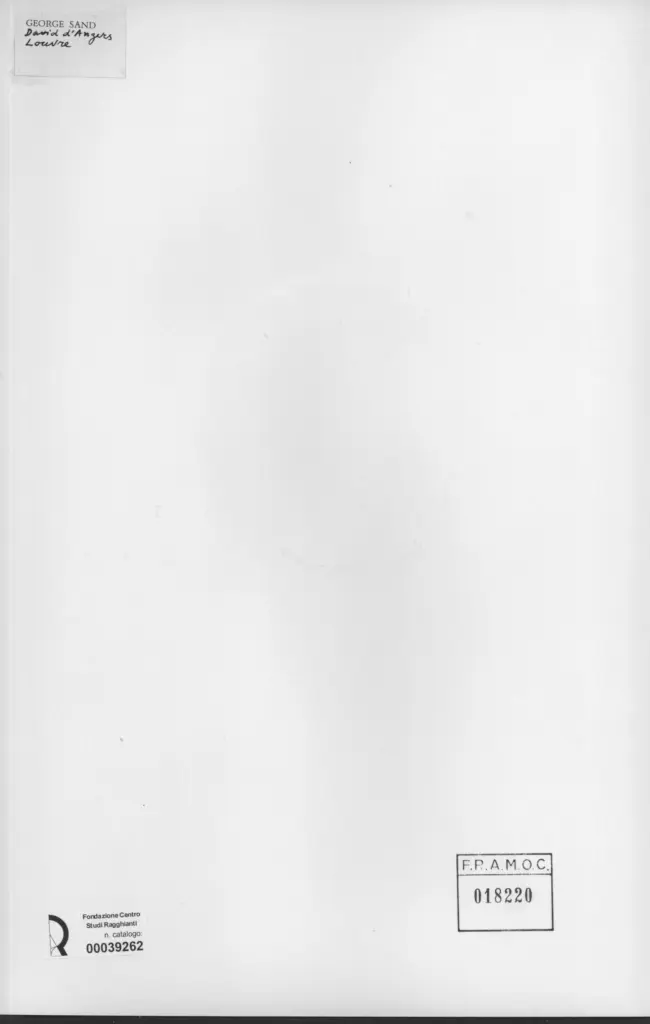 Anonimo , D'angers, Pierre Jean David - sec. XIX - George Sand , retro
