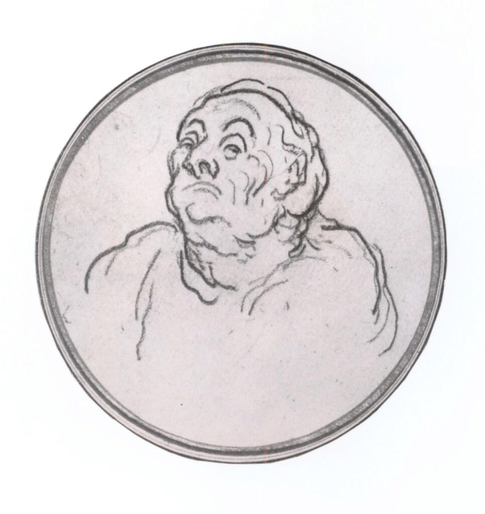 Anonimo , Daumier, Honoré - sec. XIX - Tête d'Expression , fronte