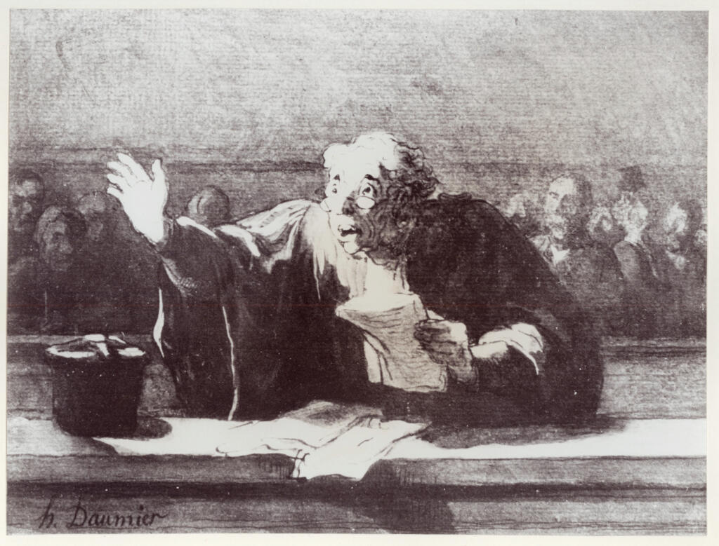 Anonimo , Daumier, Honoré - sec. XIX - L'avocat , fronte