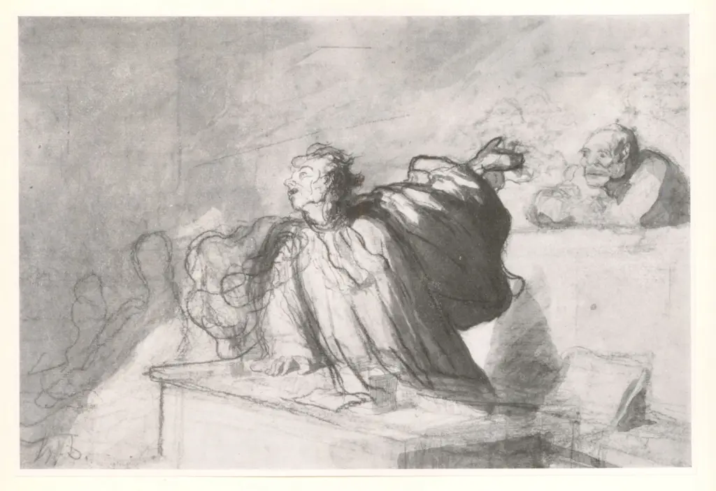 Anonimo , Daumier, Honor&eacute; - sec. XIX - Un avocat plaidant , fronte