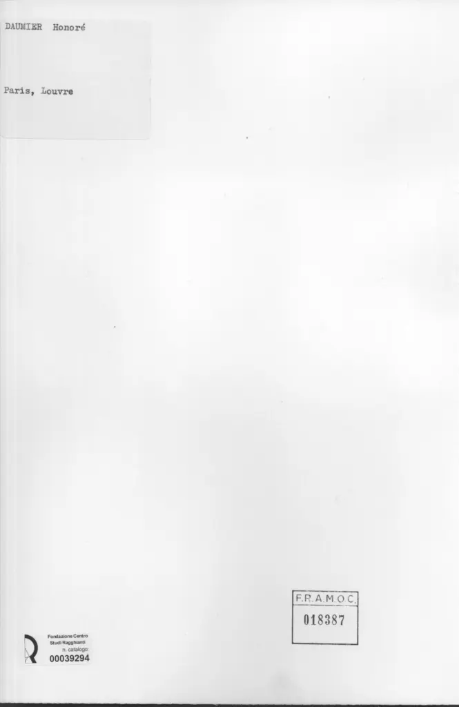 Anonimo , Daumier, Honor&eacute; - sec. XIX - Pasto di una povera famiglia , retro