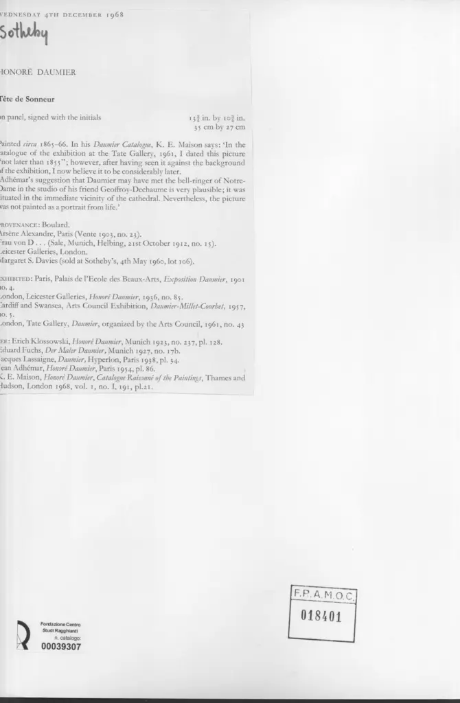 Anonimo , Daumier, Honor&eacute; - sec. XIX , retro