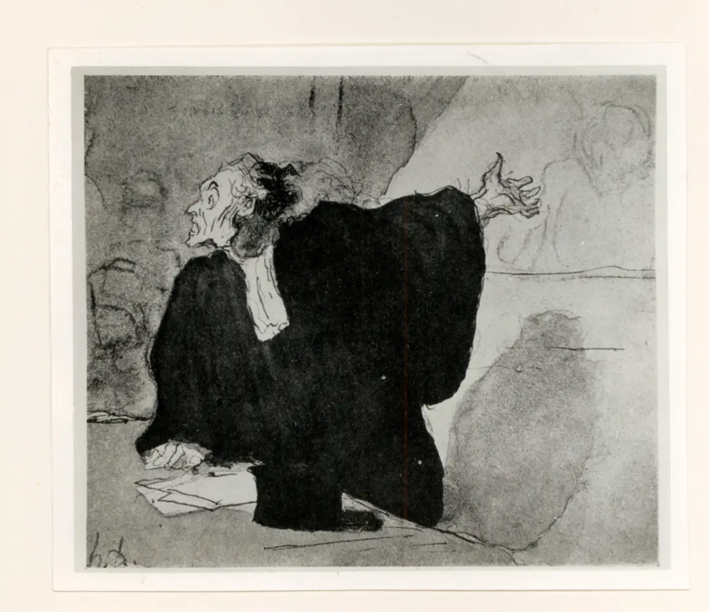 Anonimo , Daumier, Honor&eacute; - sec. XIX - Un avocat plaidant , fronte