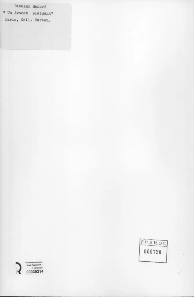 Anonimo , Daumier, Honor&eacute; - sec. XIX - Un avocat plaidant , retro