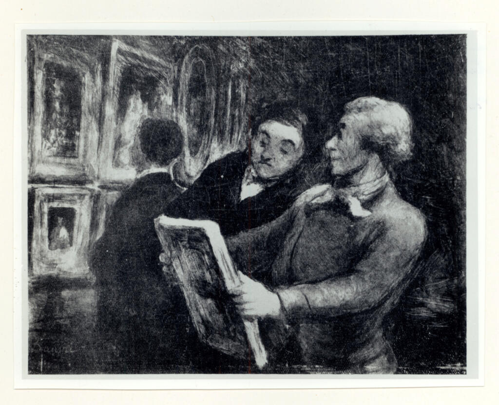 Anonimo , Daumier, Honoré - sec. XIX - Les amateurs de peinture , fronte