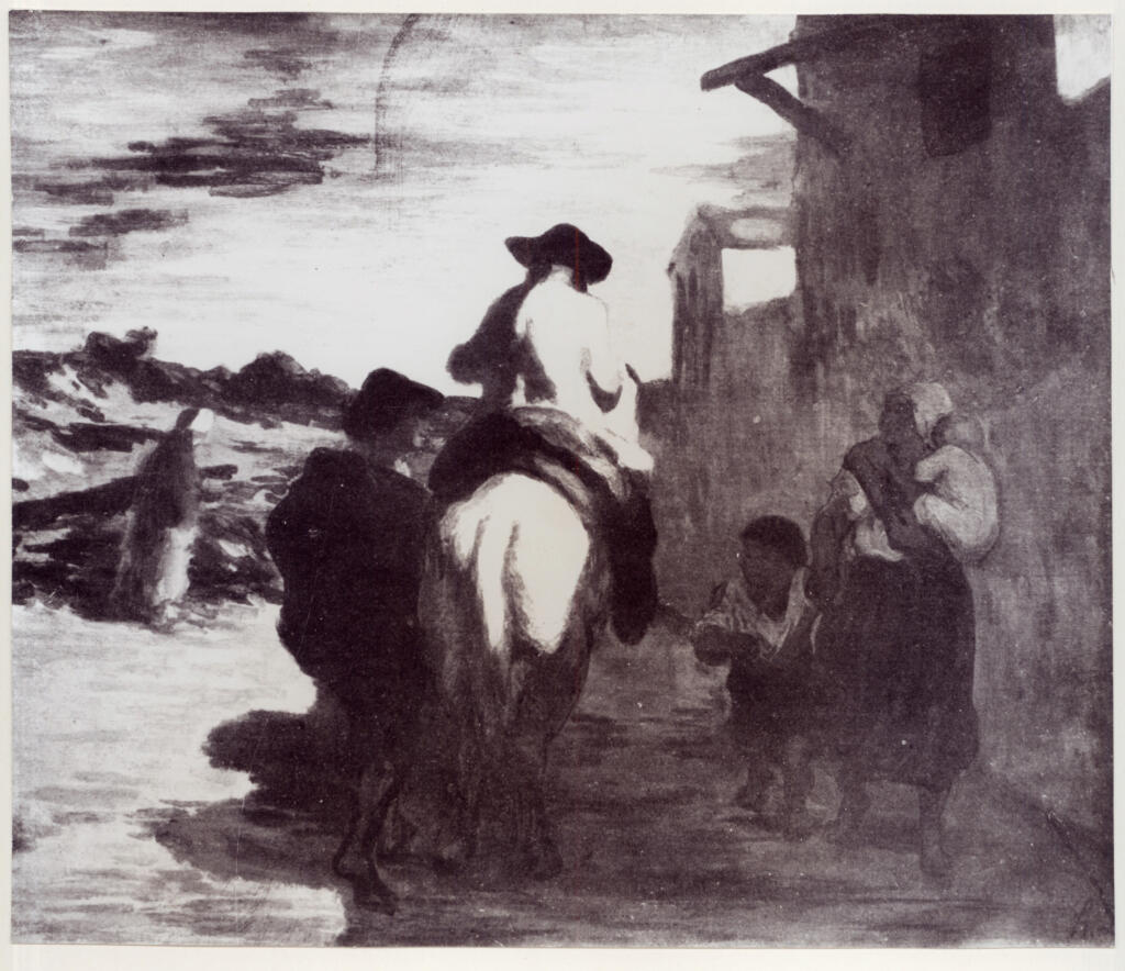 Anonimo , Daumier, Honoré - sec. XIX - Le meunier, son fils et l'âne