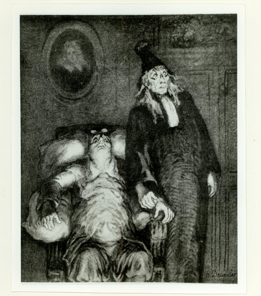 Anonimo , Daumier, Honoré - sec. XIX - Le malade imaginaire , fronte