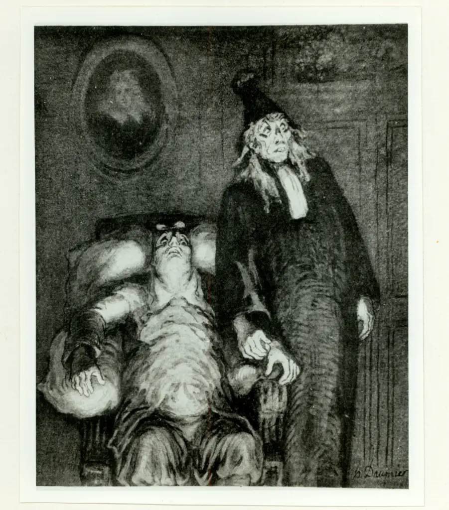 Anonimo , Daumier, Honor&eacute; - sec. XIX - Le malade imaginaire , fronte