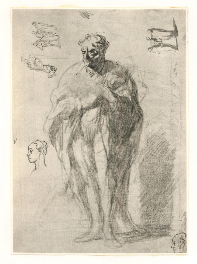 Anonimo , Daumier, Honoré - sec. XIX - Portrait d'Henri Mounier , fronte