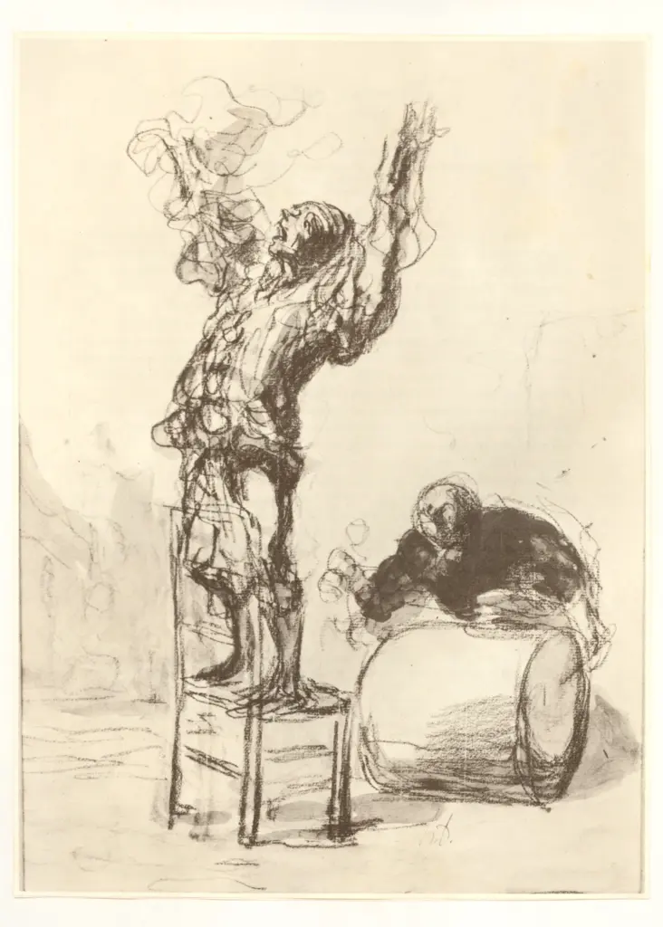 Anonimo , Daumier, Honor&eacute; - sec. XIX - Un paillasse , fronte