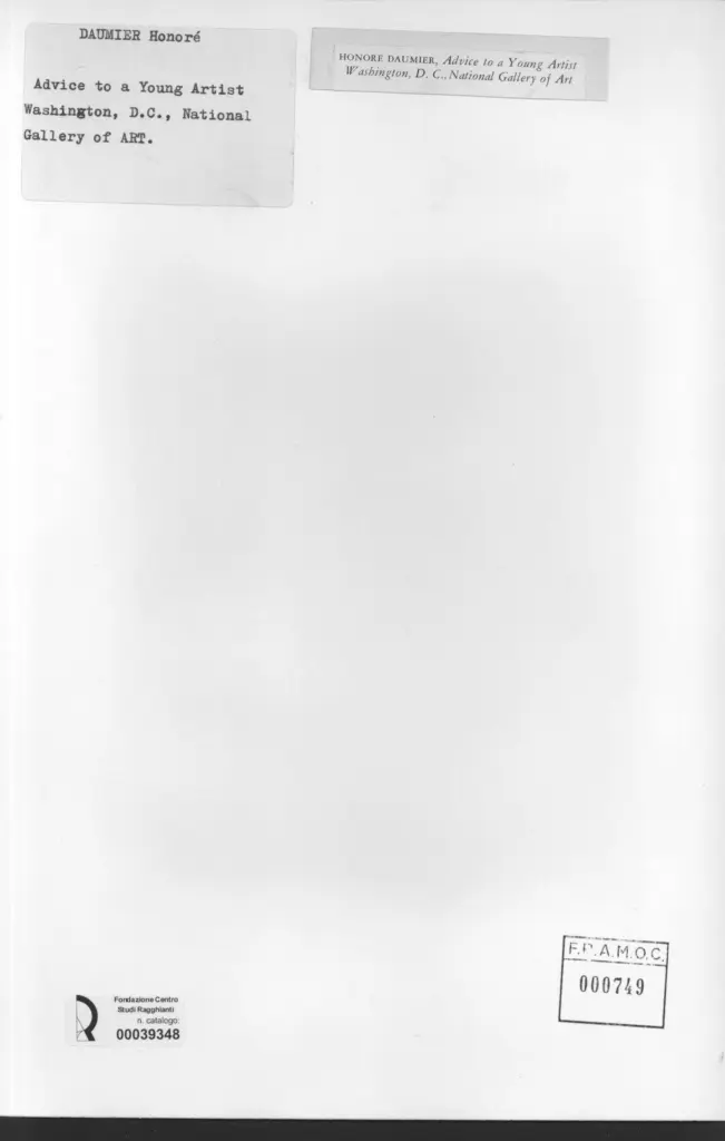 Anonimo , Daumier, Honor&eacute; - sec. XIX - Advice to a Young Artist , retro