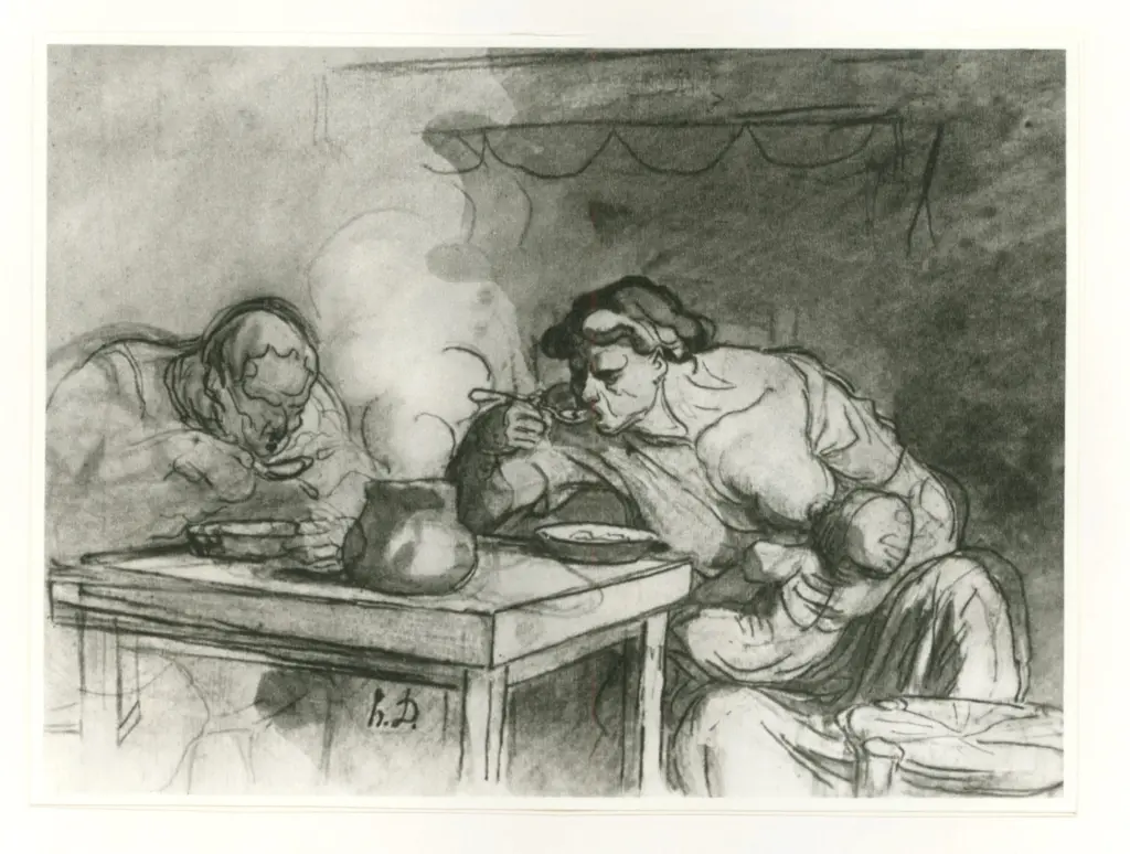 Anonimo , Daumier, Honor&eacute; - sec. XIX - La soupe , fronte
