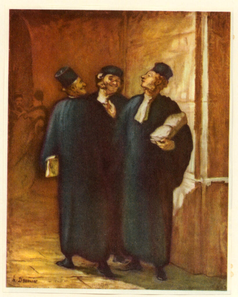 Anonimo , Daumier, Honoré - sec. XIX - Three lawyers , fronte