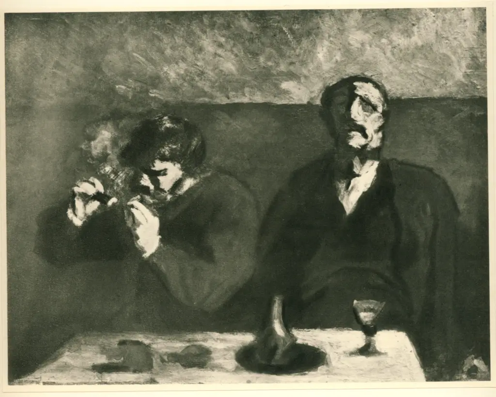Anonimo , Daumier, Honor&eacute; - sec. XIX - Au Caf&eacute; , fronte