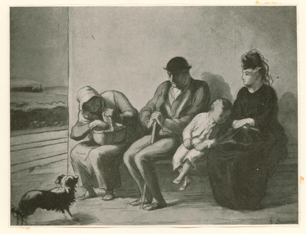 Anonimo , Daumier, Honoré - sec. XIX - L'Attente dans la Gare , fronte