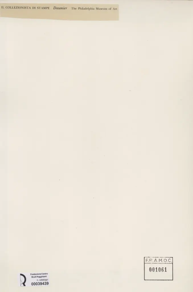 Anonimo , Daumier, Honor&eacute; - sec. XIX - Il collezionista di stampe , retro