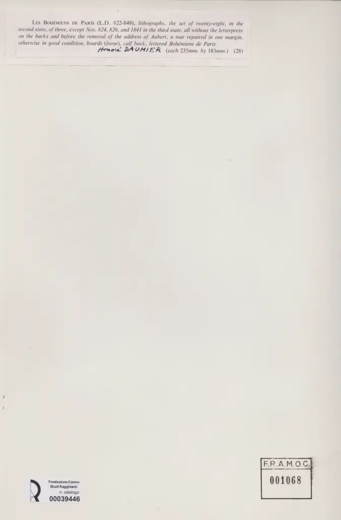 Anonimo , Daumier, Honor&eacute; - sec. XIX - Les bohemiens de Paris , retro