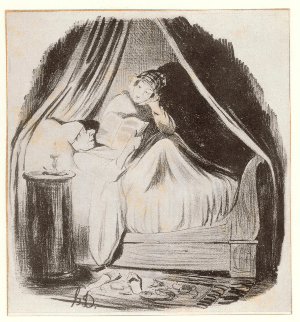 Anonimo , Daumier, Honoré - sec. XIX - Mpeurs conjugales , fronte