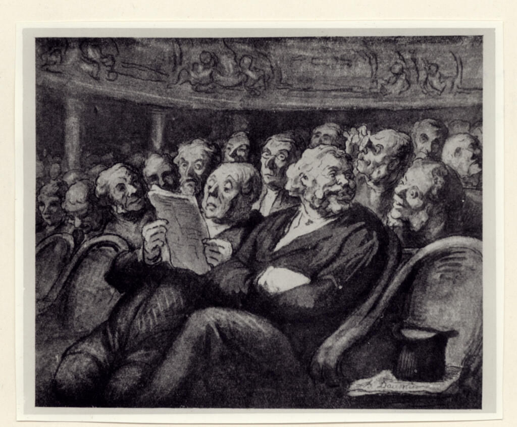 Anonimo , Daumier, Honoré - sec. XIX - Pendant l'entr'acte à la Comedié Francaise , fronte