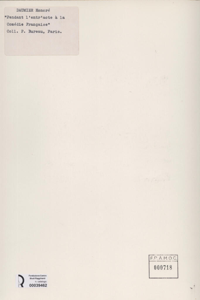 Anonimo , Daumier, Honoré - sec. XIX - Pendant l'entr'acte à la Comedié Francaise , retro