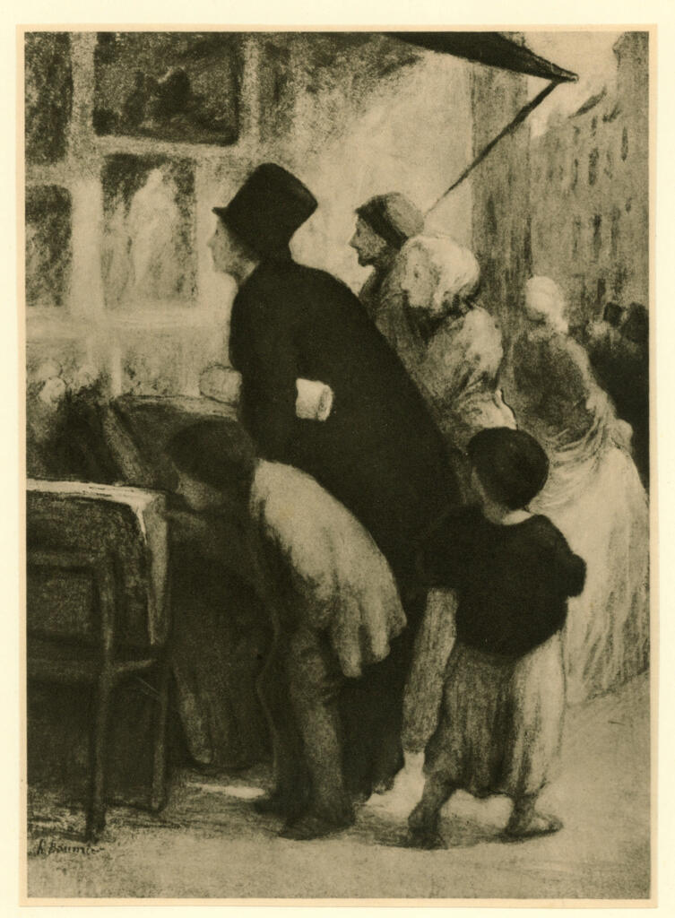 Anonimo , Daumier, Honoré - sec. XIX - Les regardeurs d'images , fronte