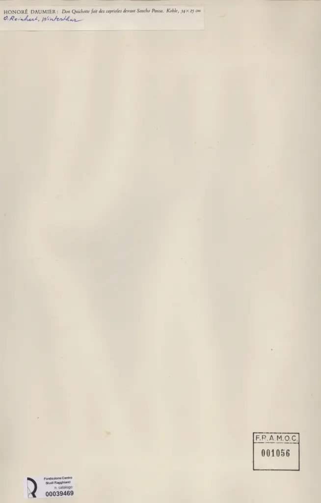 Anonimo , Daumier, Honor&eacute; - sec. XIX - Don Quichotte fait des caprioles devant Sancho Pansa , retro