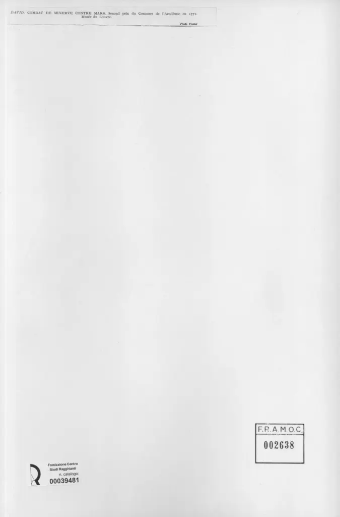Viollet , David, Jacques-Louis - sec. XIX - Combat de Minerve contre Mars , retro