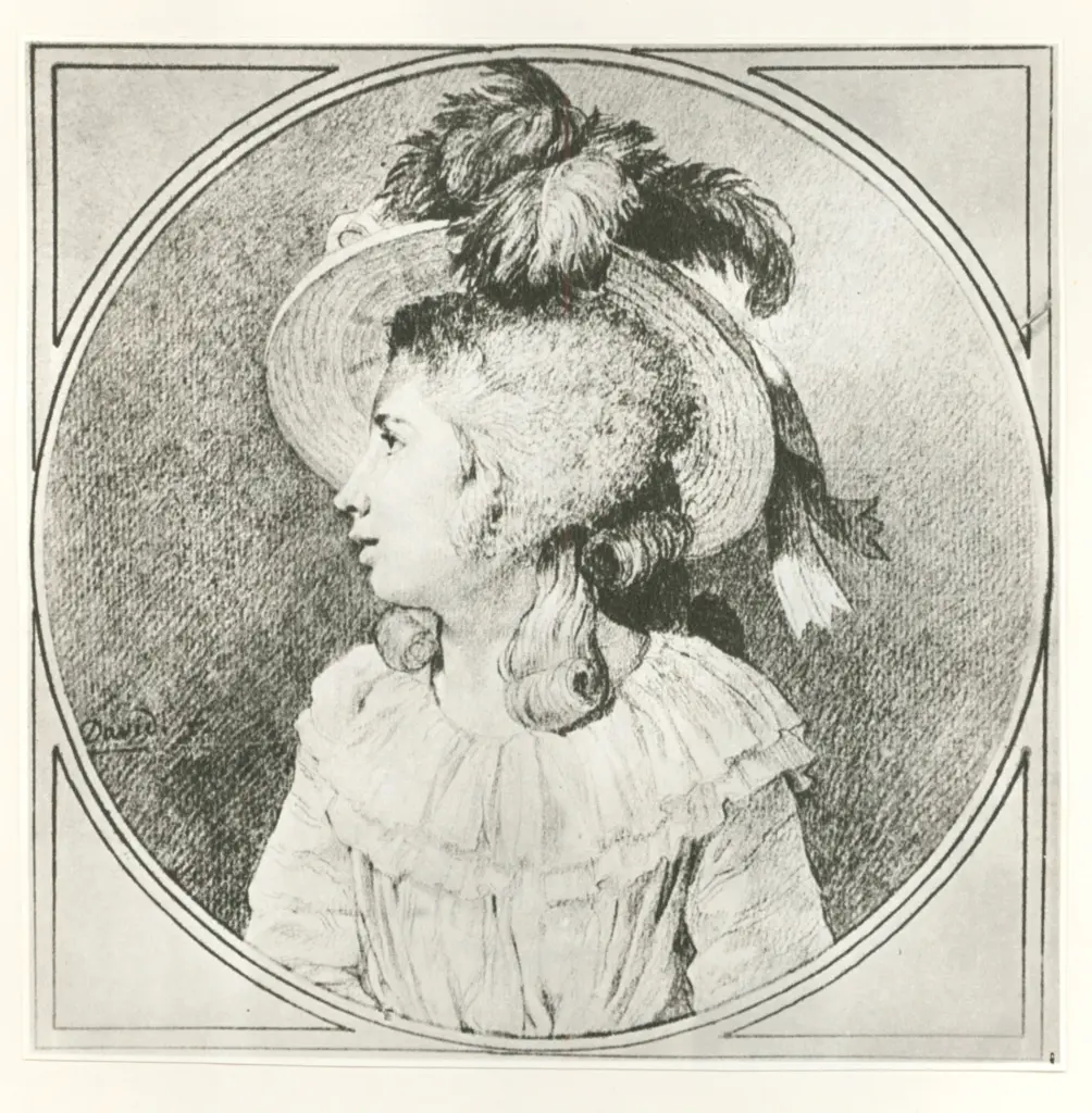 Anonimo , David, Jacques-Louis - sec. XVIII - Mlle Sedaine , fronte